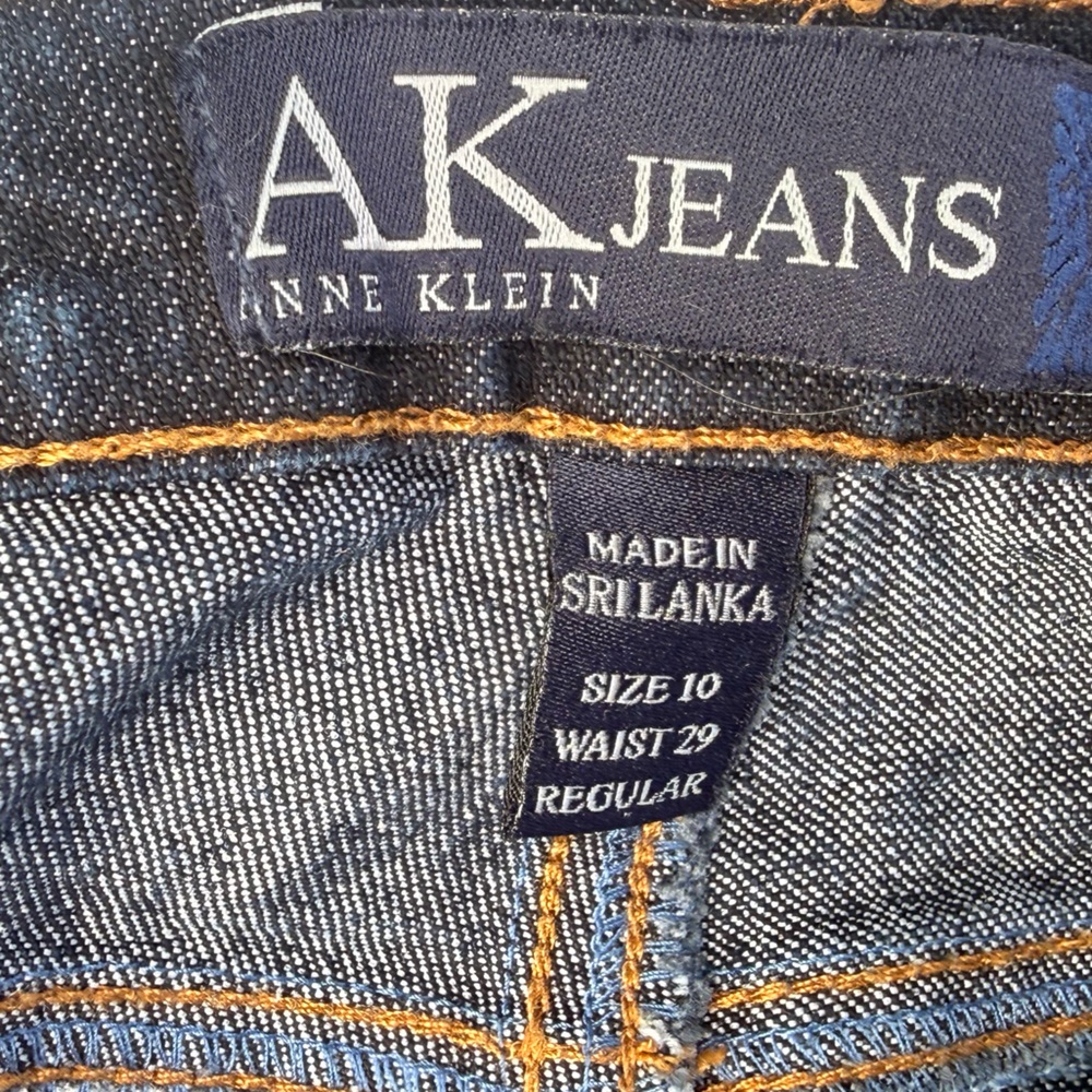 Anne Klein Metropolitan Straight Leg Jeans - Dark Indigo Wash - Size 10 - Picture 11 of 11
